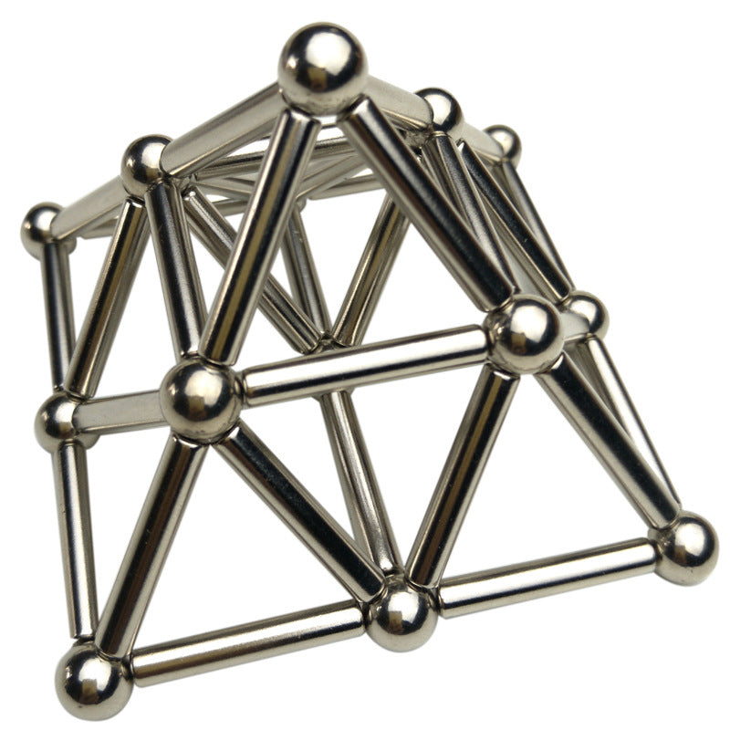 Magnetic Stick Toy Magnetic Magnet Assembly 36 Sticks 27 Balls Iron Box