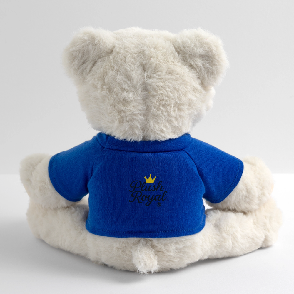 Extra Huggable™ White Plush Bear® - royal blue