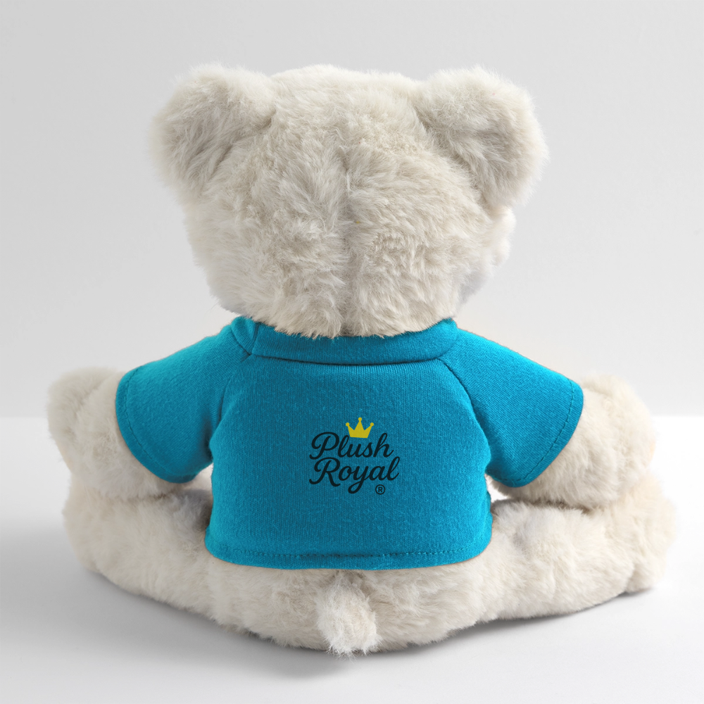 Extra Huggable™ White Plush Bear® - atoll blue