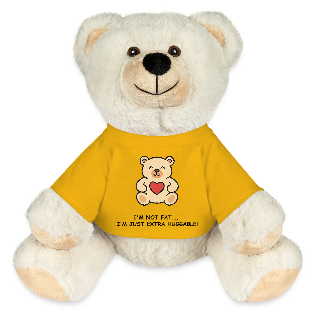 Extra Huggable™ White Plush Bear® - sun yellow
