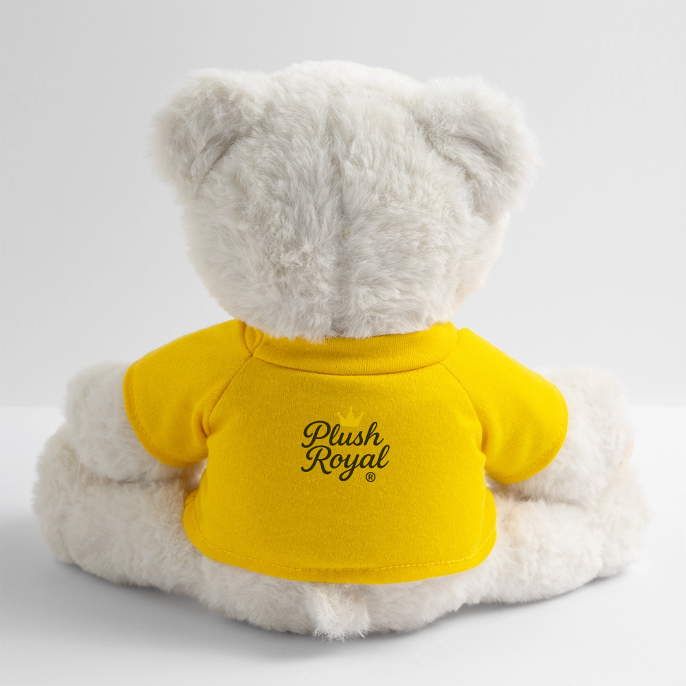 Extra Huggable™ White Plush Bear® - sun yellow