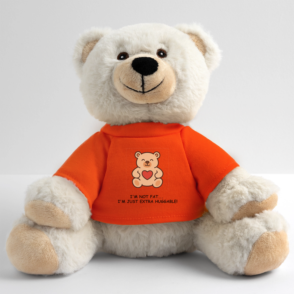 Extra Huggable™ White Plush Bear® - golden orange