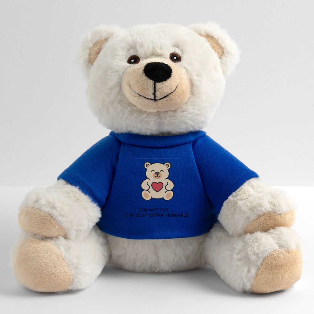 Extra Huggable™ White Plush Bear® - royal blue