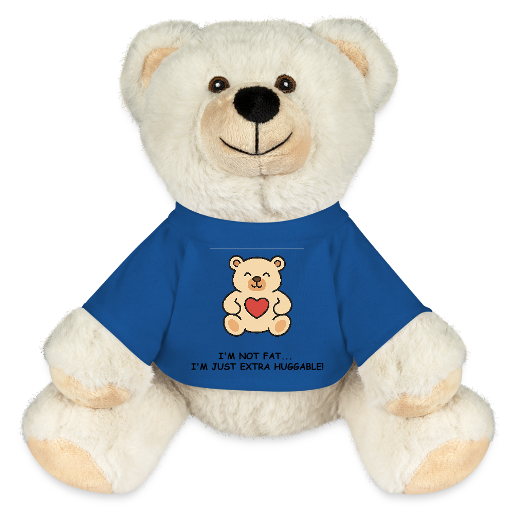 Extra Huggable™ White Plush Bear® - royal blue