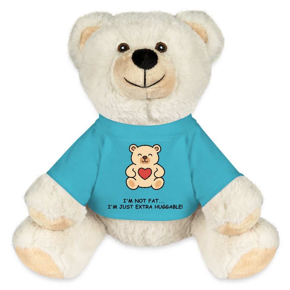 Extra Huggable™ White Plush Bear® - atoll blue