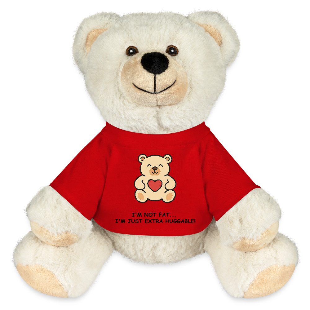 Extra Huggable™ White Plush Bear® - red