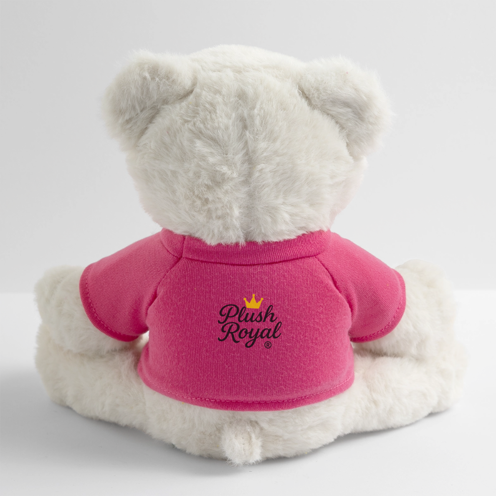 Extra Huggable™ White Plush Bear® - pink