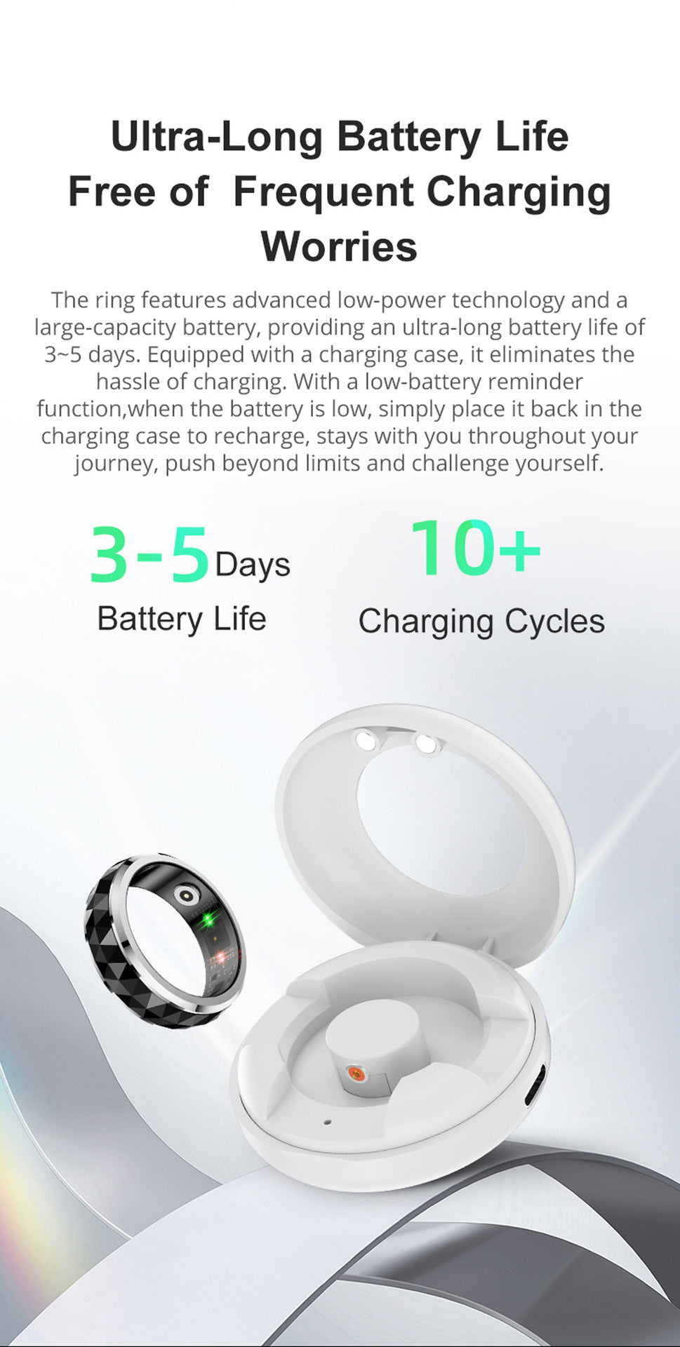 Premium Anti-Anxiety Fidget Ring – Discreet Spinner for Stress Relief & Focus