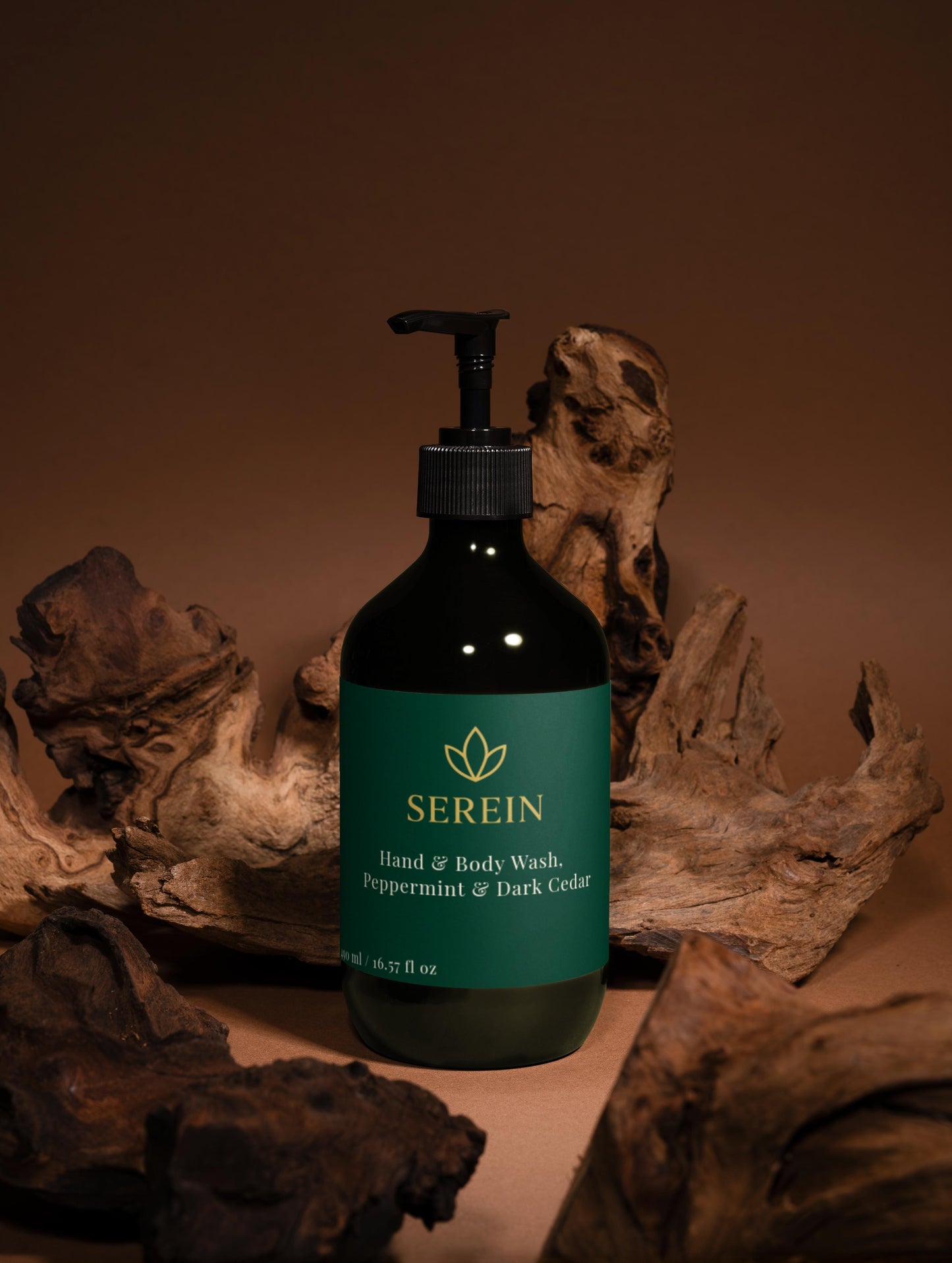 Hand & Body Wash, Peppermint & Dark Cedar 490 ml