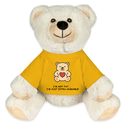 Extra Huggable™ White Plush Bear® - sun yellow