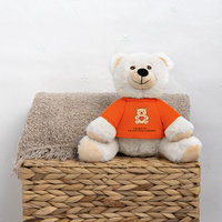 Extra Huggable™ White Plush Bear® - golden orange