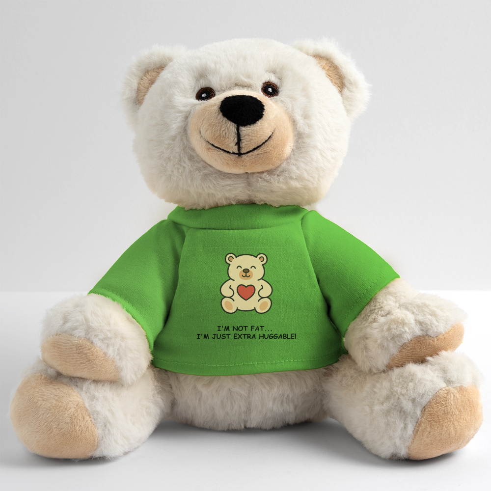 Extra Huggable™ White Plush Bear® - light green