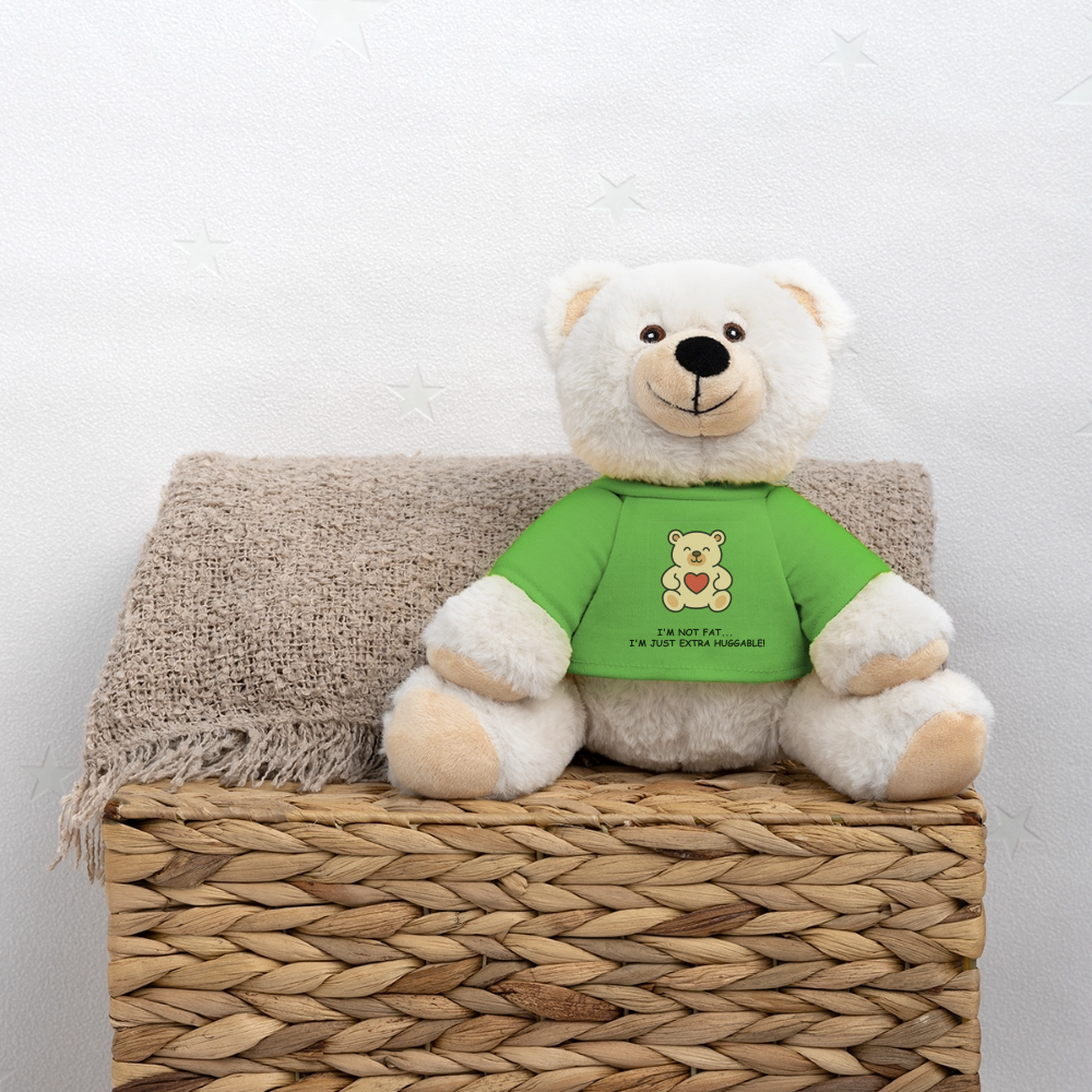 Extra Huggable™ White Plush Bear® - light green