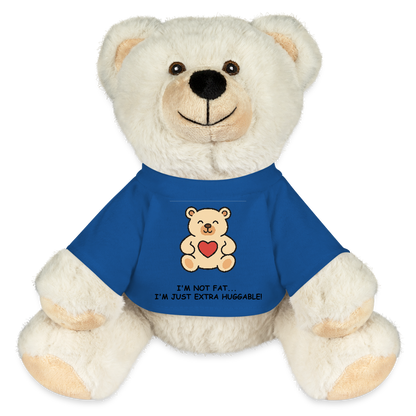 Extra Huggable™ White Plush Bear® - royal blue