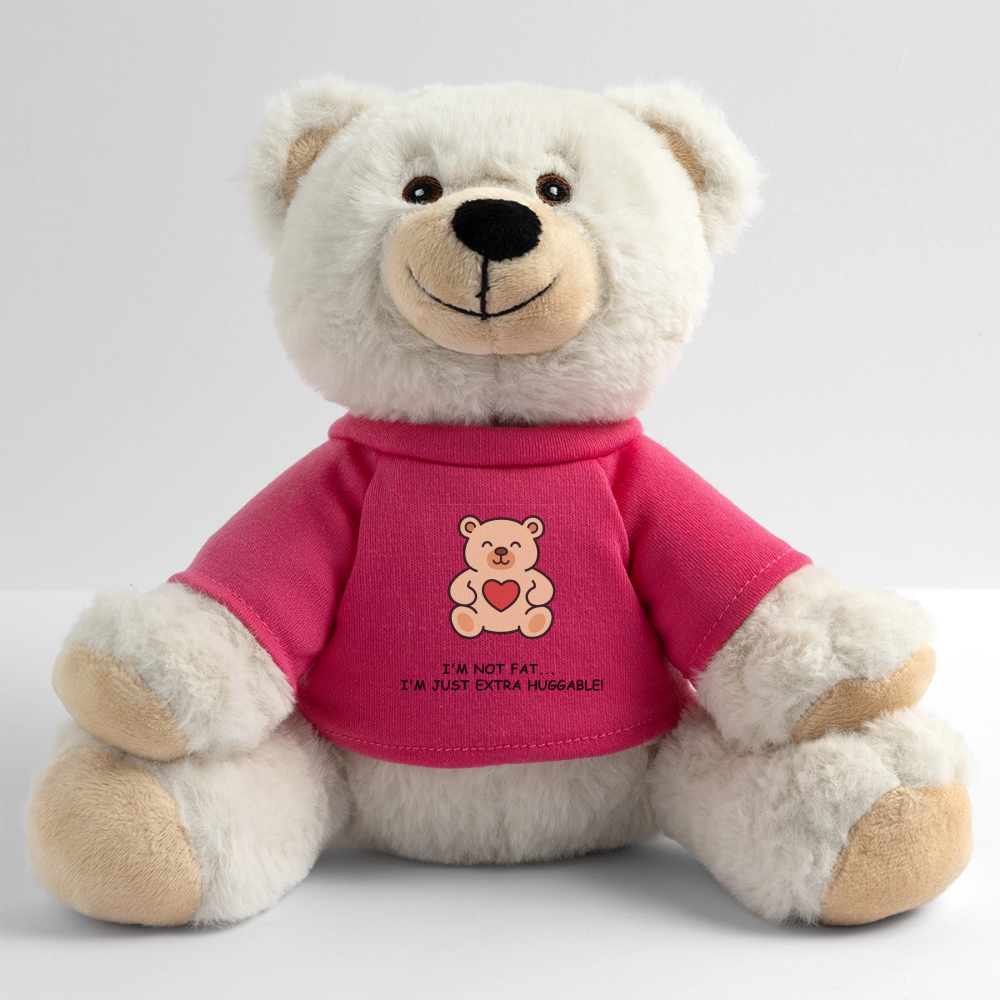 Extra Huggable™ White Plush Bear® - pink
