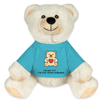 Extra Huggable™ White Plush Bear® - atoll blue