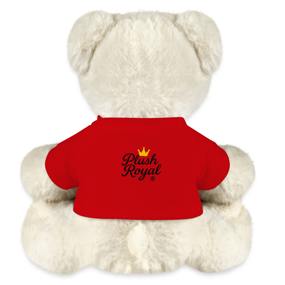 Extra Huggable™ White Plush Bear® - red