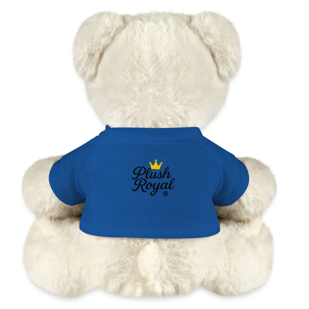 Extra Huggable™ White Plush Bear® - royal blue