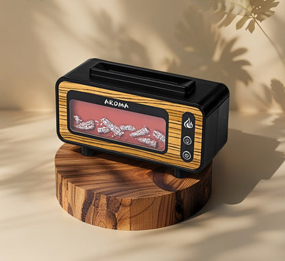 Retro Fireplace Diffuser – Flame Effect Humidifier for Desktop