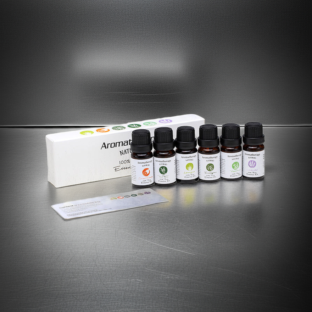 Aromatherapy Oil Set – 6×10ml | Relax & Refresh Collection