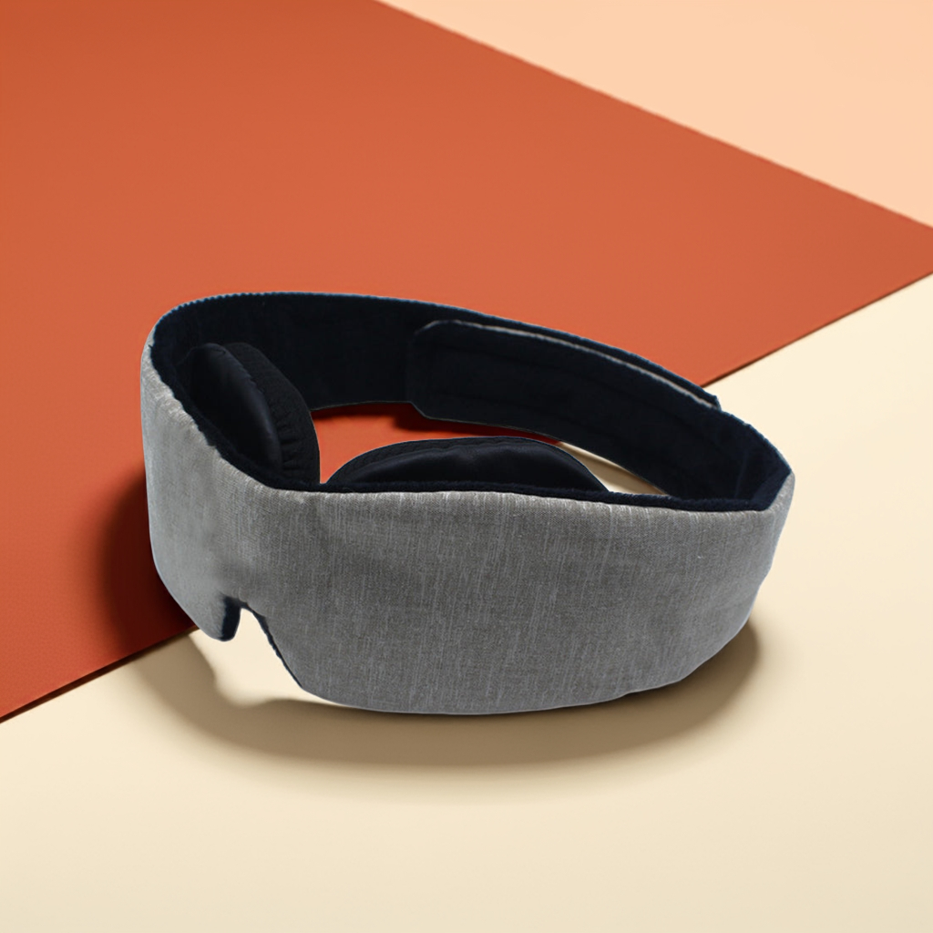 3D Adjustable Sleep Mask – Light-Blocking Memory Foam Eye Mask for Deep Sleep & Trave